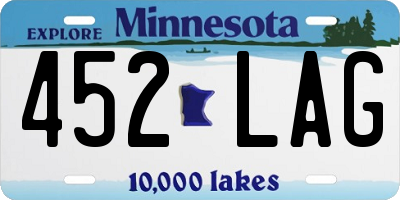 MN license plate 452LAG