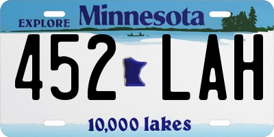 MN license plate 452LAH