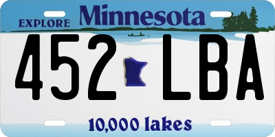 MN license plate 452LBA