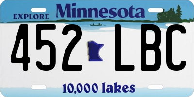 MN license plate 452LBC