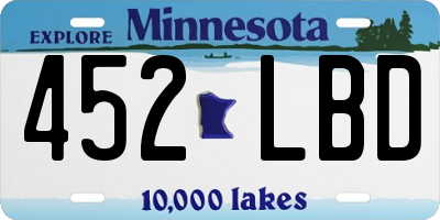MN license plate 452LBD
