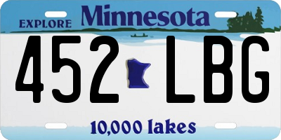 MN license plate 452LBG