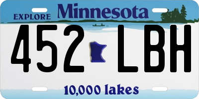 MN license plate 452LBH