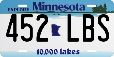 MN license plate 452LBS