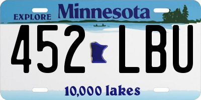 MN license plate 452LBU