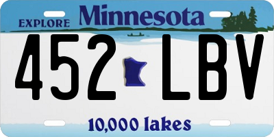 MN license plate 452LBV