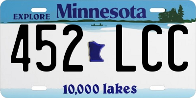 MN license plate 452LCC