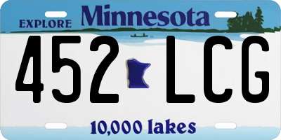 MN license plate 452LCG