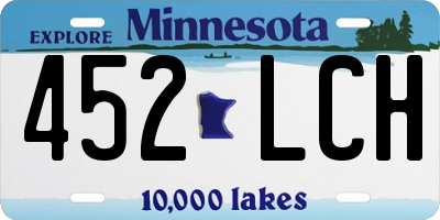 MN license plate 452LCH