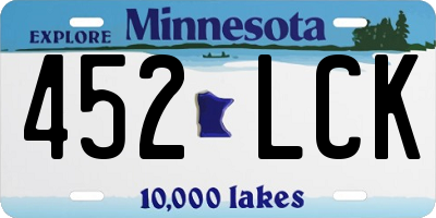 MN license plate 452LCK