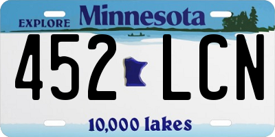MN license plate 452LCN