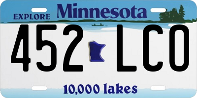 MN license plate 452LCO