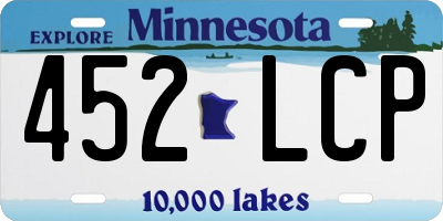 MN license plate 452LCP