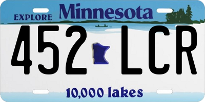 MN license plate 452LCR