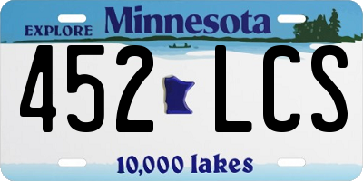 MN license plate 452LCS