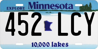 MN license plate 452LCY