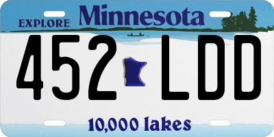 MN license plate 452LDD