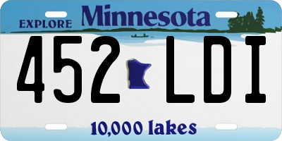 MN license plate 452LDI