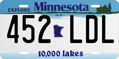 MN license plate 452LDL