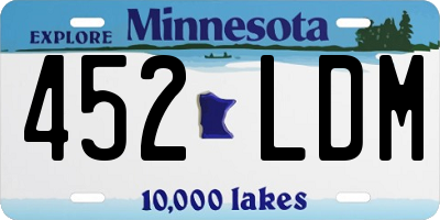 MN license plate 452LDM