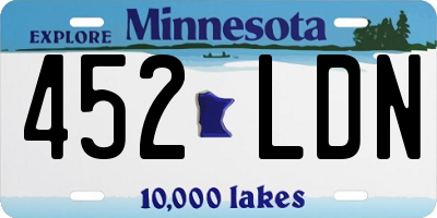 MN license plate 452LDN