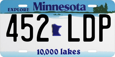 MN license plate 452LDP