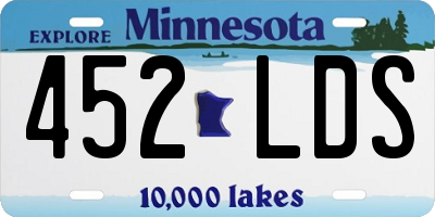 MN license plate 452LDS