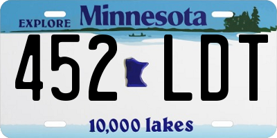 MN license plate 452LDT