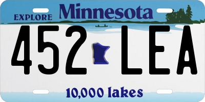 MN license plate 452LEA
