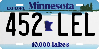 MN license plate 452LEL