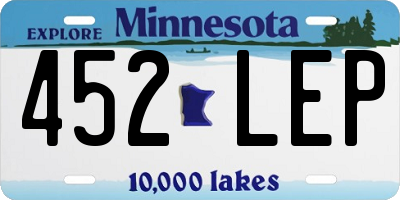 MN license plate 452LEP