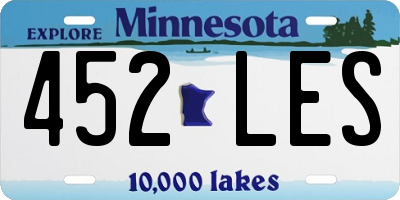 MN license plate 452LES