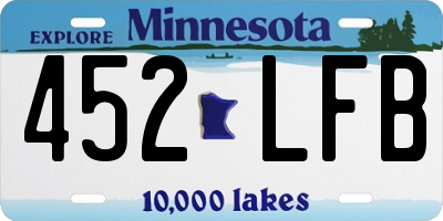 MN license plate 452LFB