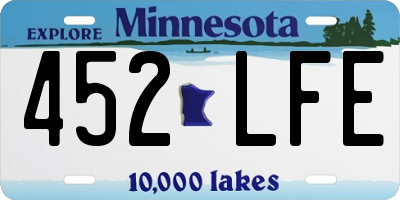 MN license plate 452LFE