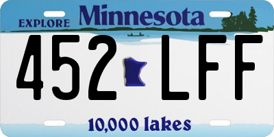 MN license plate 452LFF
