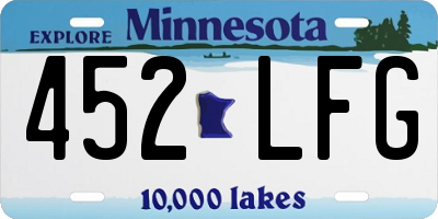 MN license plate 452LFG