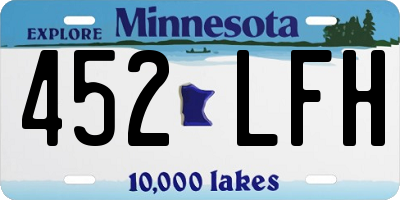 MN license plate 452LFH