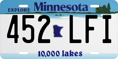 MN license plate 452LFI