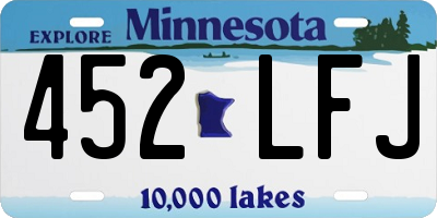 MN license plate 452LFJ