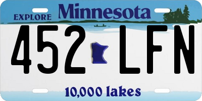 MN license plate 452LFN