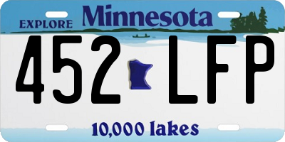 MN license plate 452LFP