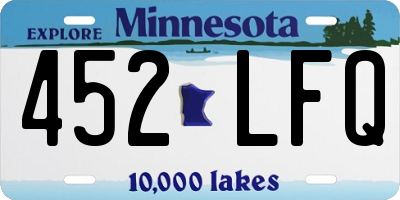 MN license plate 452LFQ