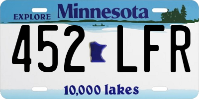 MN license plate 452LFR