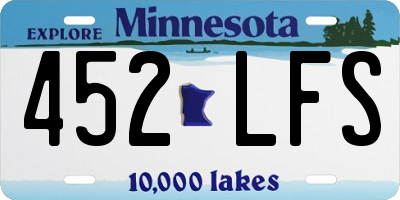 MN license plate 452LFS