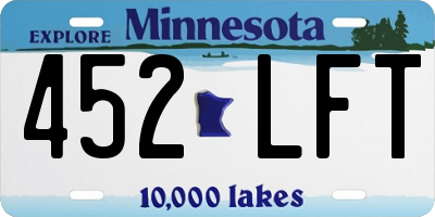 MN license plate 452LFT