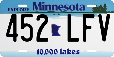 MN license plate 452LFV