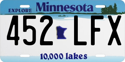MN license plate 452LFX