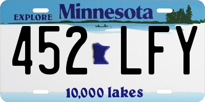 MN license plate 452LFY