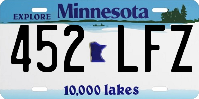 MN license plate 452LFZ