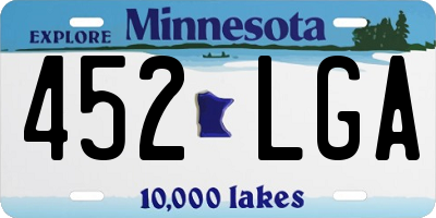 MN license plate 452LGA